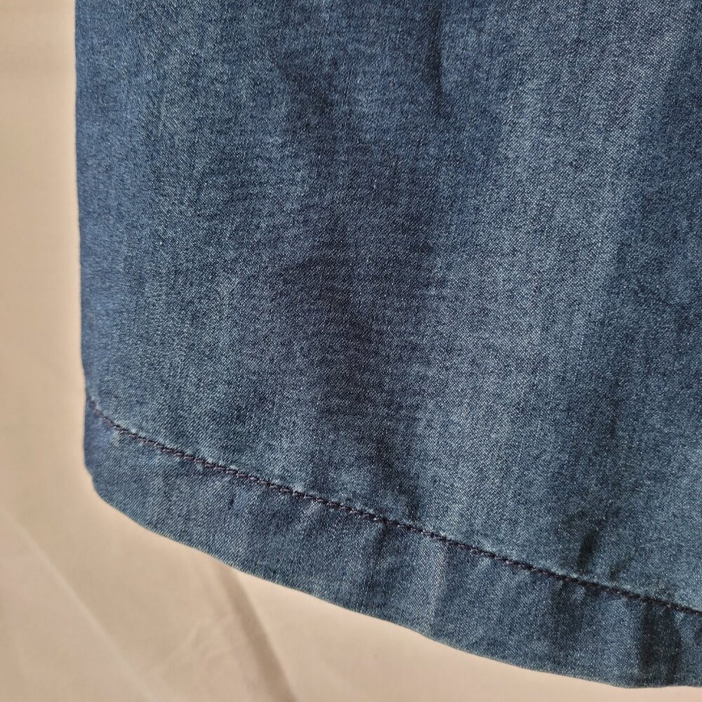 Strapless Denim Jumpsuit Ashley Stewart Romper Size 16 - Picture 10 of 15